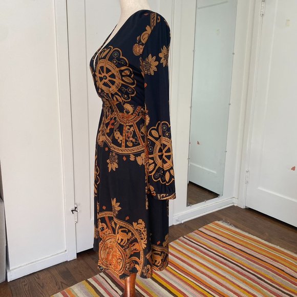 NIEVES LAVI | Silk Long Sleeve Dress | Size 2 - Picture 3 of 6